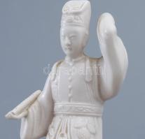 Dehua porcelán kínai figura, sérült, m: 16,5 cm