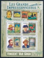 Impresszionista festők művei kisív, Artworks of impressionist painters minisheet