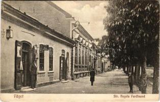 1929 Facset, Facsád, Faget; Str. Regele Ferdinand / utca, üzlet. Petrovics kiadása / street, shop (EK)