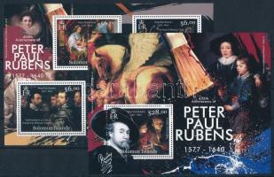 Rubens festmények blokk + kisív, Rubens paintings block + minisheet