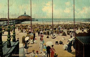 Scheveningen (The Hague), Strand en Wandelhoofd / beach (fl)