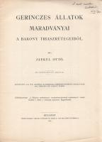 Jaekel Ottó:  Gerinczes állatok maradványai a Bakony triaszrétegeiből. Tíz szövegközti ábrával. (Lóczy Lajos ajándékozási bejegyzésével.) Budapest, 1902. Hornyánszky Viktor ny. 22 + [2] p. A címoldalon: ,,A szerző nevében tisztelettel: Lóczy Lajos". Otto Jaekel (1863-1929) nemzetközi hírű német paleontológus 1902 februárjában tartott előadást az MTA Természettudományi Osztályának szervezésében., az előadáson a Laczkó Dezső (1860-1932) és Lóczy Lajos (1849-1920) geológusok által Veszprém környékén által azonosított őslények paleontológiai elemzését végezte el; az előadásban említett őslénytípusok némelyike a magyar tudósok nevét viseli, így Lóczy Lajosét, a dedikáció íróét. Oldalszámozáson belül szövet közt számos őslénytani ábra. (Különlenyomat ,,A Balaton tudományos tanulmányozásának eredményei" című munka I. kötet 1. részének paleontológiai függelékéből.) Fűzve, enyhén sérült kiadói borítóban.