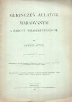 Jaekel Ottó: 
Gerinczes állatok maradványai a Bakony triaszrétegeiből. Tíz szövegközti ábrával. (Ló...