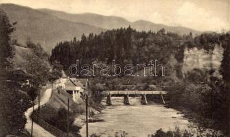 Lainbach bei Hieflau (Steiermark), Ennsbrücke und Gamsstein, Gasthaus Rosenbüchl / bridge, inn, hotel (EK)