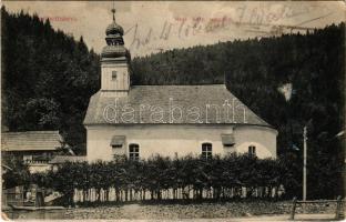 1924 Erzsébetbánya, Baiut (Máramaros); Római katolikus templom. Babula Lajos kiadása / church (fl)