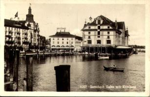 1929 Rorschach, Hafen mit Kornhaus / port, Hotel Schiff and Hotel Anker (EK)