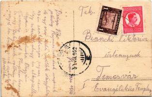 1932 Perjámos, Periam; utca, Carol Jochmann üzlete / street, shop. photo (fl)