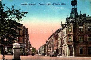 1915 Hradec Králové, Königgrätz; Jiríkova trída, Grand Hotel (Rb)