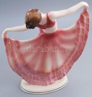 Hertwig - Katzhutte táncosnő. Jelzett, restaurált, m: 29,5 cm