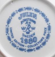 Julien Rörstrand 4 darab dísztányér, 1978-1980, eredeti dobozokban