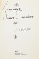 Antoine de Saint-Exupéry: Oeuvres. Moscou. Kiadói egészvászon kötés, sérült papír védőborítóval, kis...