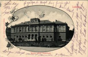 1902 Ljubljana, Laibach; Dezelni muzej Rudolfinum / Design museum. Art Nouveau, floral (EK)