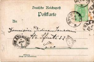 1900 All Heil! / Kerékpáros üdvözlet / Cycling greetings, bicycles. No. 34. Art Nouveau, litho (EK)