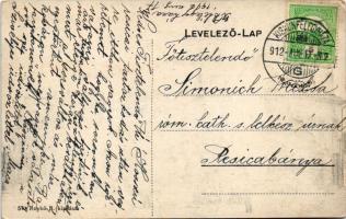 1912 Kiskunfélegyháza, Közgazdasági Takarékpénztár, Frank Ignátz és fiai és Glanz Adolf üzlete. Royk...