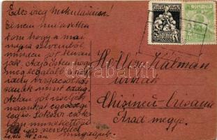 1926 Krampusz virgáccsal / Krampus with birch (lyuk / pinhole)