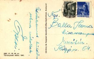 1943 Budapest XI. Albertfalva, Római katolikus templom, Községháza, Állami elemi népiskola, Árpád út...