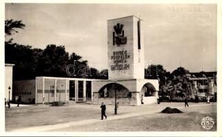 1942 Budapest XIV. Nemzetközi Vásár Háborús Vásár, BNV, &quot;Egység, Fegyelem, Munka, Győzelem&quot; pavilon + So. Stpl.