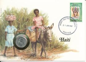 Haiti 1975. 10c felbélyegzett borítékban, bélyegzéssel T:UNC Haiti 1975. 10 Centimes in envelope with stamp and cancellation C:UNC