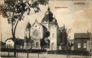 1915 Szabadka, Subotica; izraelita templom, zsinagóga. Víg Zsigmond Sándor kiadása / synagogue (EK) + "K.u.k. Personalsammelstation Szabadka"