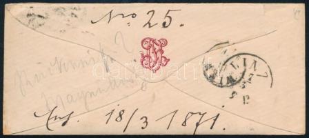 5kr on cover "KIS-MARTON" - "LINZ" 5kr levélen "KIS-MARTON" - "LI...