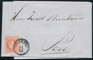 1868 5kr levélen "TURKEVI" - PEST