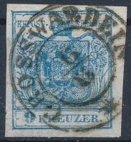 1850 9kr HP III quadrilpapír "GROSSWARDEIN"