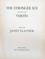 Vertés, (Marcel) [Vértes Marcell]: 
The Stronger Sex as seen by Vertés. Text by Janet Flanner. (Szá...