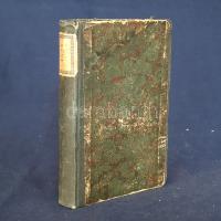 Johnston, James Finlay Weir:  Vegytani képek a közéletből. Johnston nyomán kiadja Csengery Antal. Második kötet. Pest, 1857. Pfeifer Ferdinánd tulajdona [Emich ny.] 324 + VII + [1] p. Egyetlen magyar kiadás. James Finley Weir Johnston (1796-1855) skót agrokémikus és élelmiszervegyész élettani, nemzetgazdaságtani és népjellemtani kitérőkben bővelkedő kétkötetes monográfiája eredeti nyelven először 1855-ben jelent meg, ,,Chemistry of Common Life" címmel. Az oldalszámozáson belül szövegközti ábrákkal illusztrált munka első kötete a légkörtani, talajtani, mezőgazdasági és állattenyésztési bevezetők után a húsfajták feldolgozásával foglalkozik, majd rátér az alkoholmentes és alkoholos italok vegy-, élet- és kórtanára, a második kötet pedig a bódító szerek: a dohány, a komló, a mákony, a kender, a bétel és a kokalevél vegy- és élettanát tárgyalja, népjellemtani és nemzetgazdasági megjegyzésekkel keverten. A második kötetből megismerhetjük a szerző vélekedését a különféle bódító szerek fogyasztásának térbeli-kulturális mintázatairól (kultúrember nem fogyaszt dohányt), majd a kellemes illatok és kellemetlen szagok növényi és állati forrásait tárgyalja, végül a légzés és emésztés élettanának élelmiszerkémiához kapcsolódó fejezeteit nyújtja. Példányunk címlapján kisebb javítások, katalóguscímke, valamint gyűjteményi bélyegzések, ez utóbbi megismétlődik a belív első nyomtatott oldalán is. A leveleken enyhe foxing. Az első előzéken színes könyvjegyen a könyv épségének megőrzésére vonatkozó szigorú utasítás, a címlapon hasonlóan szigorú hangú tiltás a kötet tovább-értékesítésére vonatkozóan. Példányunkból két levél hiányzik. Poss.: Pest-Budai Könyvnyomdászok és Betűöntők Egylete, Magyarországi Könyvnyomdászok és Betűöntők Szakegylete. Korabeli, enyhén kopott félvászon kötésben, a gerincen katalóguscímkével.