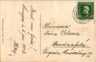 Bosnia and Herzegovina, Gruss aus Bosnien und Herzegowina / Montage with stamps and folklore. Simon ...