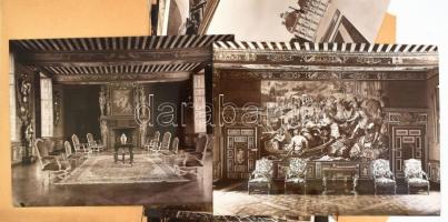 Les châteaux historiques de France - Cheverny, a kastélyt bemutató mappa, 10 db fekete-fehér fotóval...