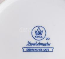 Kahla hagymamintás süteményes tányér szett, 6 darab, jelzett, lepattanással, d: 19 cm