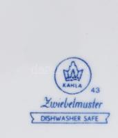 Kahla hagymamintás mélytányér szett, 6 darab, jelzett, d: 24 cm