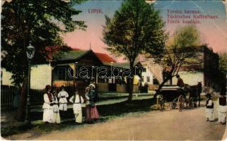 1916 Lipik, Török kávéház / Turska kavana / Türkisches Kaffeehaus / Turkish cafe (kopott sarkak / worn corners)