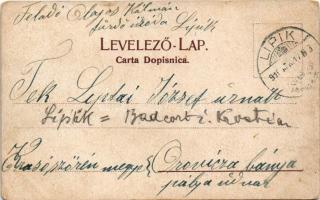 1916 Lipik, Török kávéház / Turska kavana / Türkisches Kaffeehaus / Turkish cafe (kopott sarkak / wo...