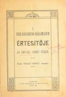 A Tatai - Kegyesrendi Reálgimnázium értesítője az 1924-25. tanév végén. Közli: Magas Mihály. Tata, 1925, Turul, 30 p. Papírkötés, aláhúzásokkal és bejegyzésekkel, foltos.