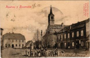 1901 Rovensko pod Troskami, Hostinec / main square, restaurant, town hall (fl)