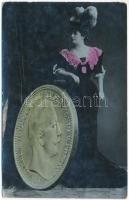 1913 Lady with German 20 Mark gold coin (EB)