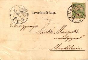 1902 Kossuth pénz. Kincstári utalvány Tizenöt pengő krajcárra. Gerster Á. kiadása / Kossuth-Geld / H...
