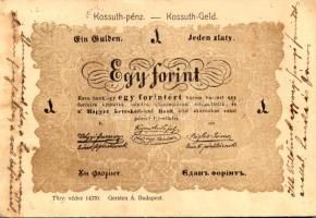 1902 Kossuth pénz. Egy forint bankjegy. Gersten Á. kiadása / Kossuth-Geld. Ein Gulden / Hungarian banknote (fl)