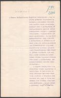 1909 Darányi Ignác (1849-1927) földművelésügyi miniszter autográf aláírásával ellátott levél, fejléc...