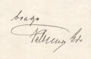 1909 Darányi Ignác (1849-1927) földművelésügyi miniszter autográf aláírásával ellátott levél, fejléc...