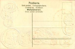 Serbien. Münzenkarte und Nationalflagge / Serbian set of coins, currency exchange chart and flag. H....