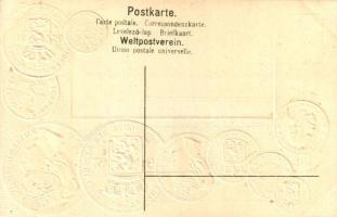 Niederländisch-Indien. Münzenkarte und Nationalflagge / Dutch East Indies - set of coins, currency e...