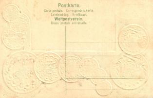 Türkei. Münzenkarte und Handelsflagge / Turkish set of coins, currency exchange chart and flag. H.S....