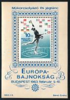 1963 Műkorcsolyázó és jégtánc Európa-bajnokság 8 db blokk (9.600)