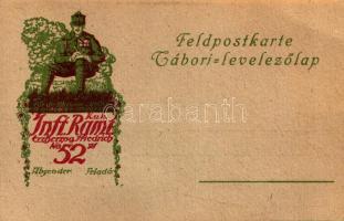 K.u.K. Inft. Rgmt. Erzherzog Friedrich No. 52. Feldpostkarte / Tábori Postai Levelezőlap az özvegyek és árvák javára / WWI Austro-Hungarian K.u.K. military field postcard (EB)