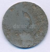 1906-1907. "T 20K" acél pénzsúly az arany 20K címlethez, előlapon "901-902", hát...