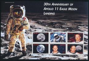 Holdraszállás 30. évfordulója kisív, Mankind stepped onto the Moon 30 years ago minisheet