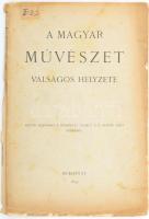 A magyar művészet válságos helyzete. Különlenyomat a Budapesti Szemle f. é. január havi számából. Bp., 1893., Franklin, 30 p. Kiadói papírkötés, a füzet elvált a borítótól és ketté szakadt.