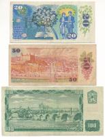 Csehszlovákia 1961. 100K szlovák bélyeggel + 1987. 50K szlovák bélyeggel + 1988. 20K szlovák bélyegg...